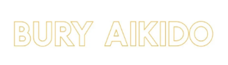 logo comprising of Bury Aikido in yellow on white background