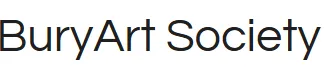 logo for Bury Art Society in black on white background