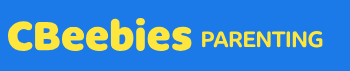 word logo with text in yellow on blue background