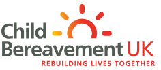 Logo of Child Bereavement UK with the tagline 'Rebuilding Lives Together'.