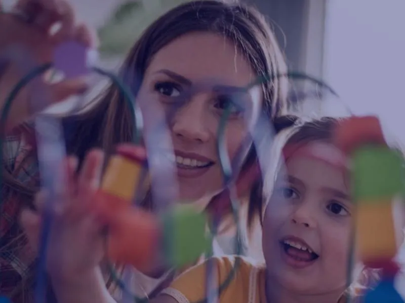 mum and child playing