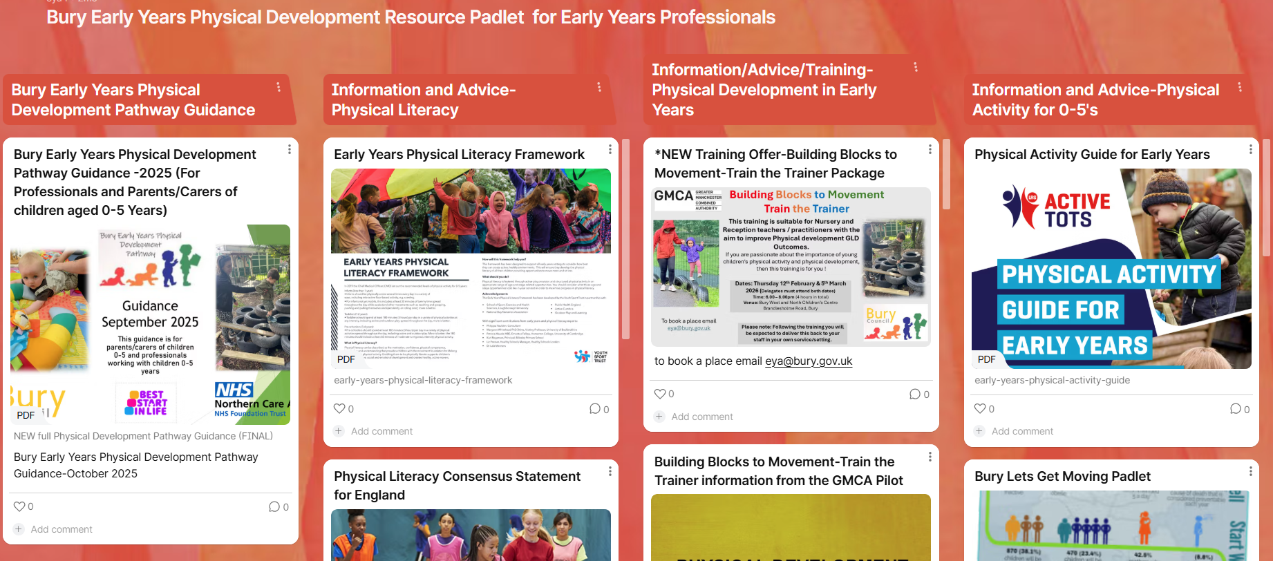 still of the early years padlet