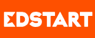 EdStart logo featuring White letters on orange background