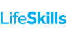text logo 'Life Skills' in blue on white background