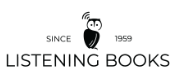 listening books logo comprising of 'Listening Books' in black on white background with image of a black owl