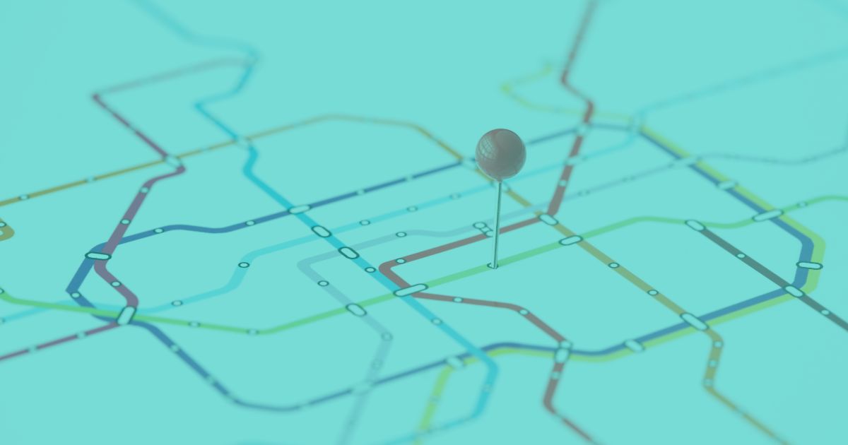 a map with a map pinned positioned on the map