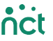 Text logo of nct in green on white background