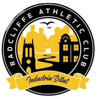 logo comprising of yellow people in black circle with Radcliffe athletic club in white