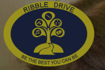 ribble drive school logo of yellow tree within a blue circle with yellow outline