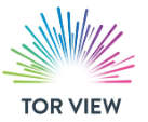 Tor View logo with name in black on white background
